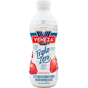 IOGURTE VENEZA TRIPLO GARRAFA 800G MORANGO ZERO